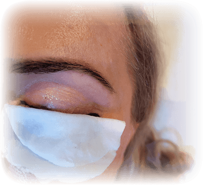 A photo of a tinted eyebrow