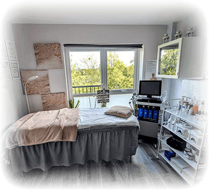 The treatment room with sun shining in